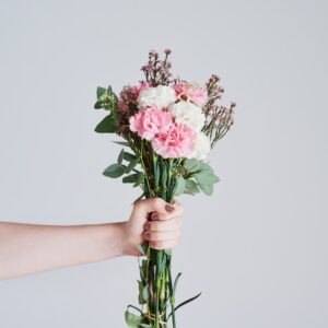 Bloemen in hand